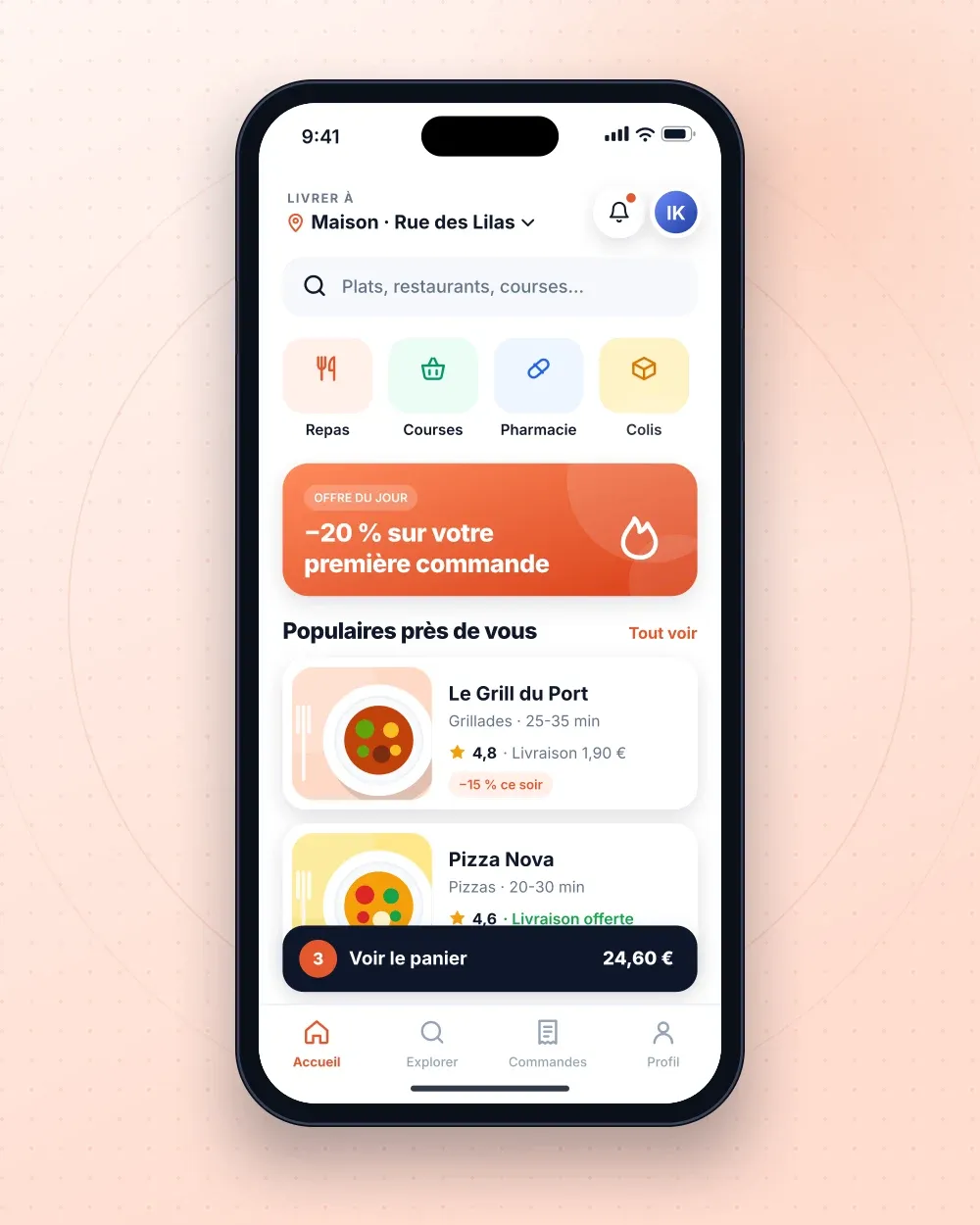 Delivery: a 30-minute delivery platform — screenshot 2